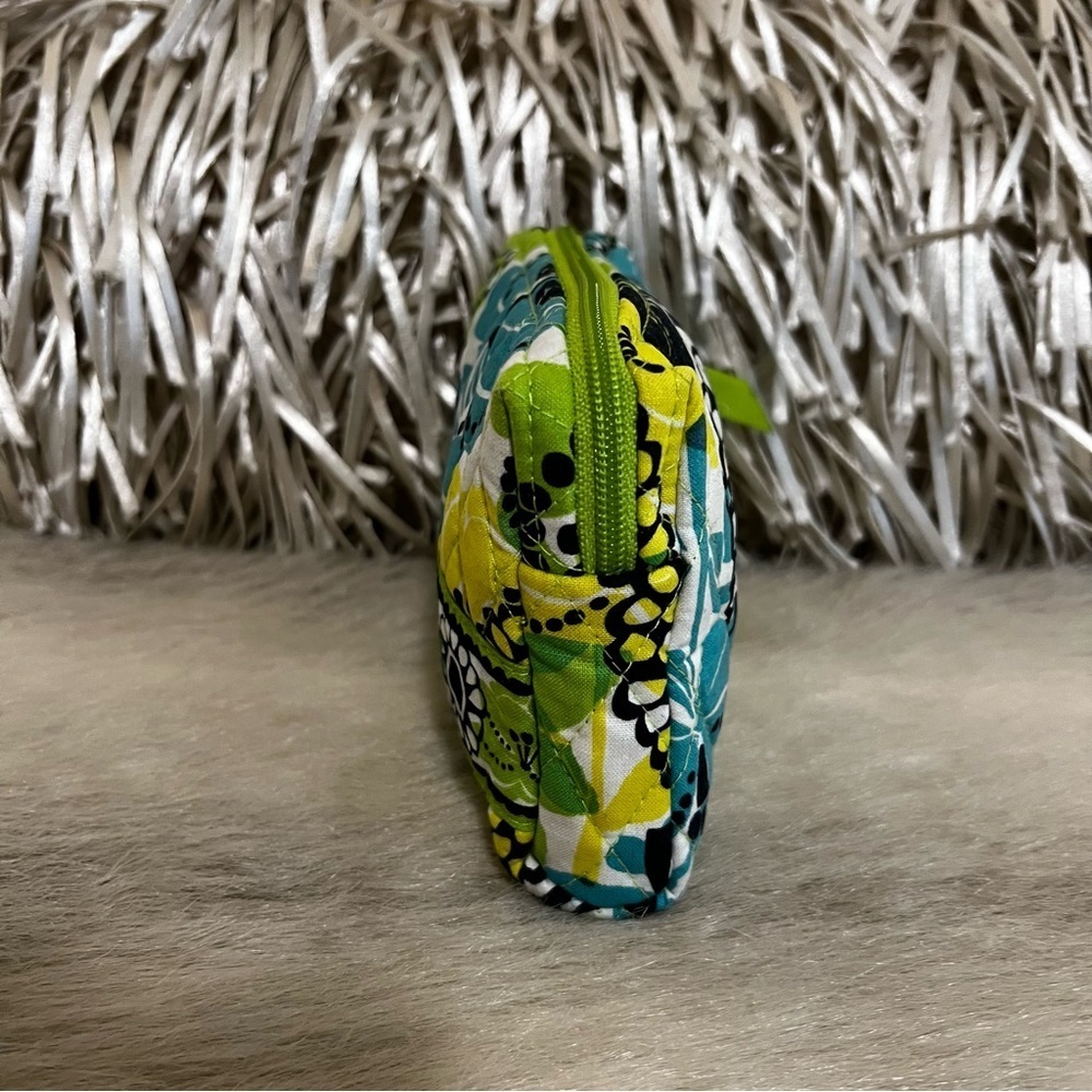 VERA BRADLEY Limes Up 2012 Travel Cosmetic Case Zipper Close Lined Yellow Y2K - Picture 5 of 10